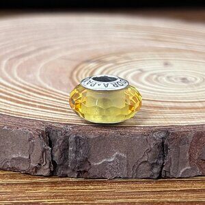 Murano Glass Golden Faceted Bead Charm
